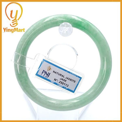 Jade Bangle 56mm PNJ250113 Certified | Yingmart Natural Color Green Jade Jadeite Bracelet Elegance for Women, Men, Grandmother, Sister