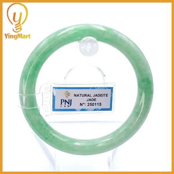 Jade Bangle 56mm PNJ250115 Certified | Yingmart Natural Color Green Jade Jadeite Bracelet Elegance for Women, Men, Grandmother, Sister