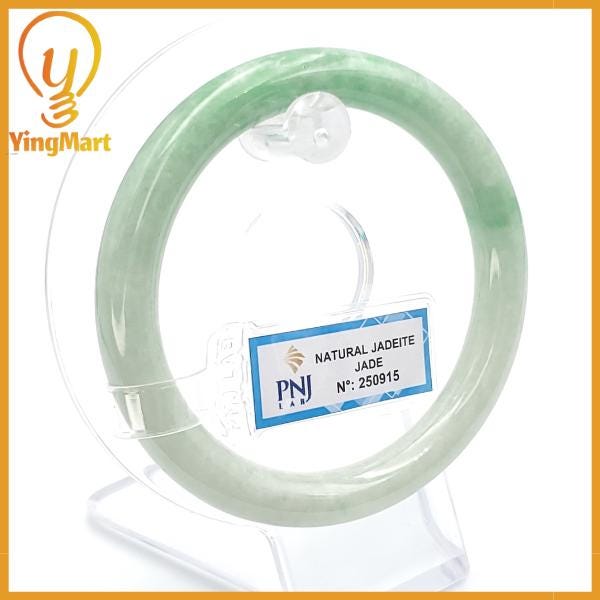 Jade Bangle 56mm PNJ250915 Certified | Yingmart Natural Color Green Jade Jadeite Bracelet Elegance for Women, Men, Grandmother, Sister