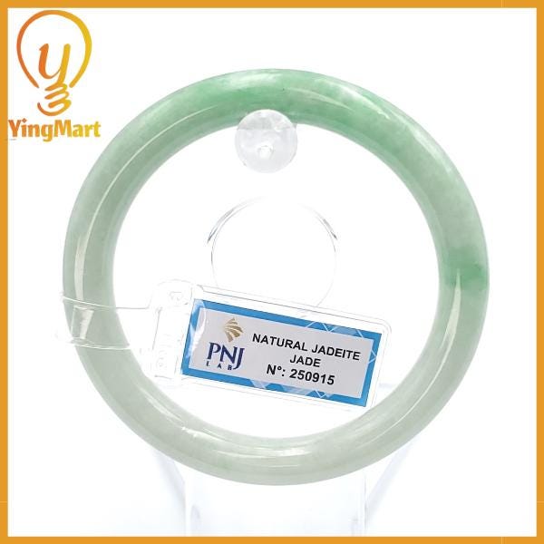 Jade Bangle 56mm PNJ250915 Certified | Yingmart Natural Color Green Jade Jadeite Bracelet Elegance for Women, Men, Grandmother, Sister