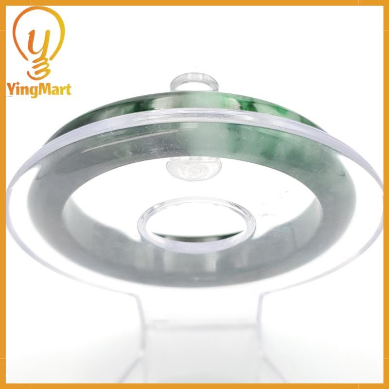 YingCollection 56mm PNJ258390 Certified Natural Color Green White To Dark Green, Grey White Jadeite Jade Bangle Bracelet, Real Gemstone
