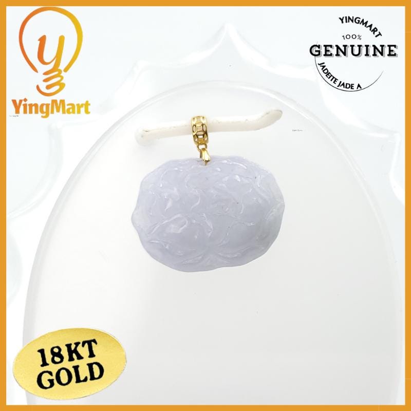 Natural Lotus Flower Genuine Jadeite Real Jade Grade A Type A Hand Craving,  Lucky Pendant, Jade Necklace Pendant