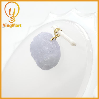 Natural Lotus Flower Genuine Jadeite Real Jade Grade A Type A Hand Craving,  Lucky Pendant, Jade Necklace Pendant