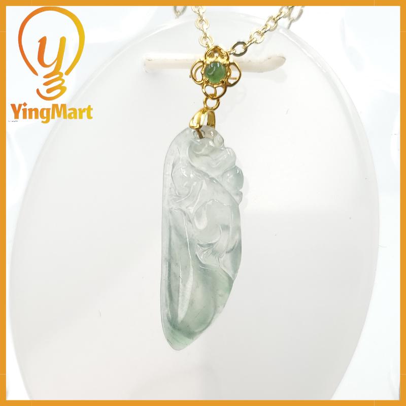 Natural Grade A Jadeite Chinese Ruyi Pendant Jewerly Supplies,  Lucky Pendant, Jade Necklace Pendant