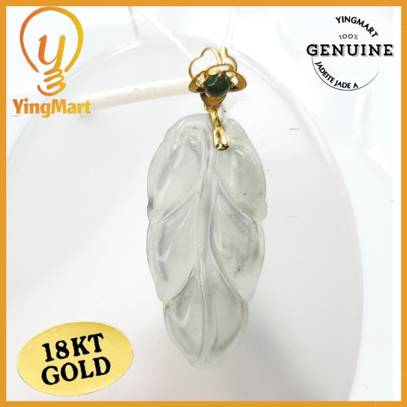 Natural Jade Leaf Pendant 100% Genuine Jadeite Real Jade Type A Grade A Hand Carved, Lucky Pendant, Jade Necklace Pendant, Jewerly Supplies