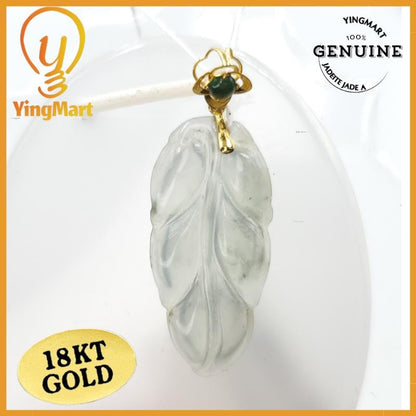 Natural Jade Leaf Pendant 100% Genuine Jadeite Real Jade Type A Grade A Hand Carved, Lucky Pendant, Jade Necklace Pendant, Jewerly Supplies