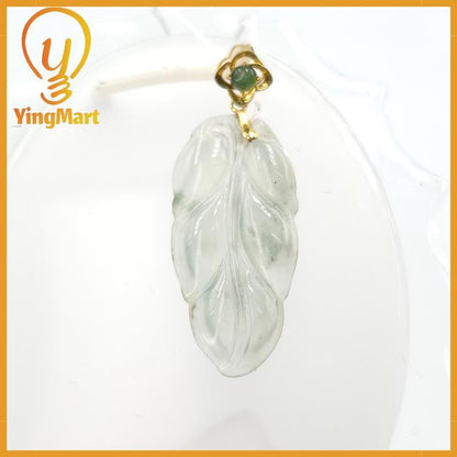 Natural Jade Leaf Pendant 100% Genuine Jadeite Real Jade Type A Grade A Hand Carved, Lucky Pendant, Jade Necklace Pendant, Jewerly Supplies