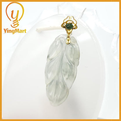 Natural Jade Leaf Pendant 100% Genuine Jadeite Real Jade Type A Grade A Hand Carved, Lucky Pendant, Jade Necklace Pendant, Jewerly Supplies