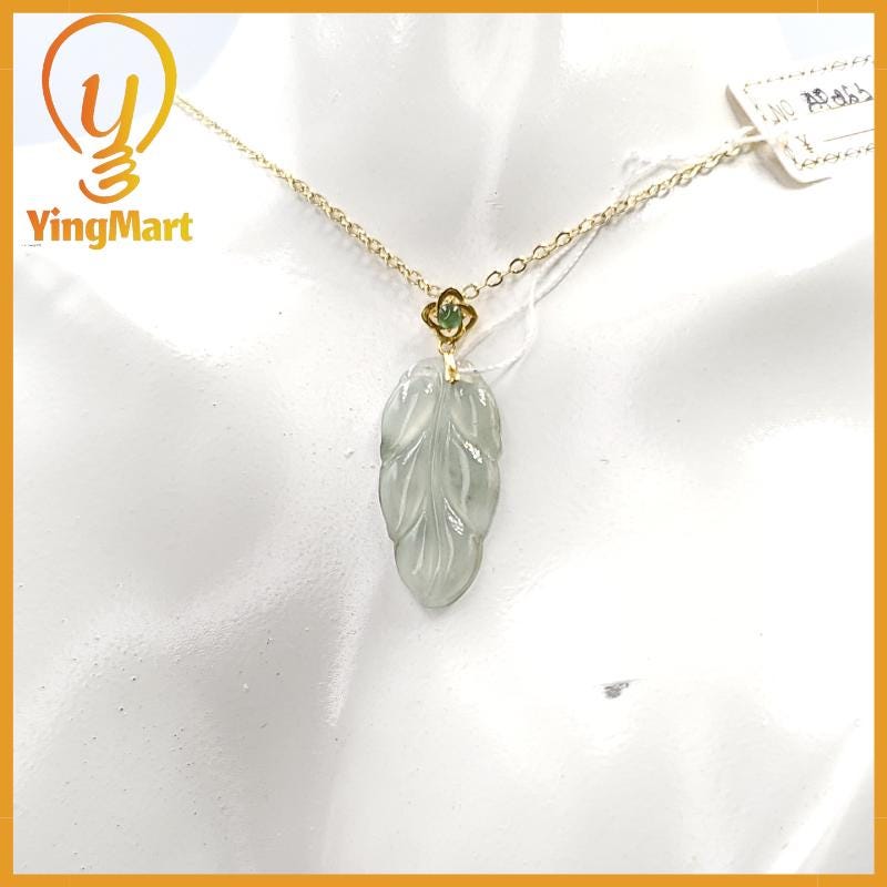 Natural Jade Leaf Pendant 100% Genuine Jadeite Real Jade Type A Grade A Hand Carved, Lucky Pendant, Jade Necklace Pendant, Jewerly Supplies