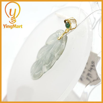 Natural Jade Leaf Pendant 100% Genuine Jadeite Real Jade Type A Grade A Hand Carved, Lucky Pendant, Jade Necklace Pendant, Jewerly Supplies