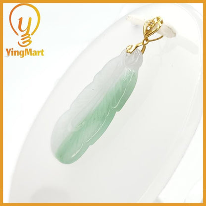 Natural Jade Leaf Pendant 100% Genuine Jadeite Real Jade Type A Grade A Hand Carved, Lucky Pendant, Jade Necklace Pendant, Jewerly Supplies