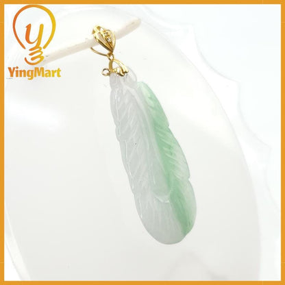 Natural Jade Leaf Pendant 100% Genuine Jadeite Real Jade Type A Grade A Hand Carved, Lucky Pendant, Jade Necklace Pendant, Jewerly Supplies