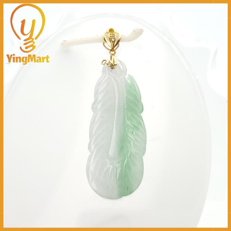 Natural Jade Leaf Pendant 100% Genuine Jadeite Real Jade Type A Grade A Hand Carved, Lucky Pendant, Jade Necklace Pendant, Jewerly Supplies