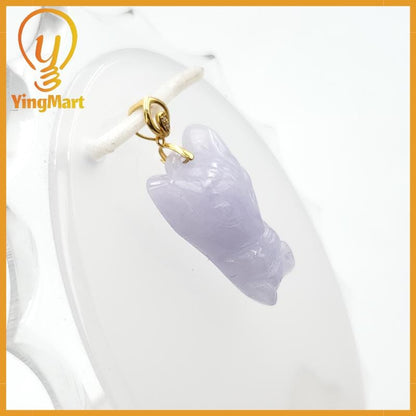 100% Natural Jade Nine - Tailed fox Pendant Hand Carved  Burmese Myanmar Genuine Jadeite Real Jade Type A, Lucky Pendant, Jade Necklace