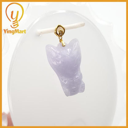 100% Natural Jade Nine - Tailed fox Pendant Hand Carved  Burmese Myanmar Genuine Jadeite Real Jade Type A, Lucky Pendant, Jade Necklace