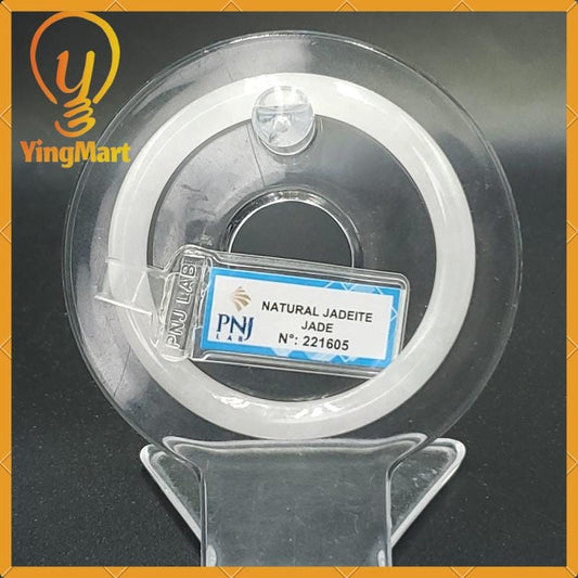 Certified 51mm Natural Color Purplish White Jadeite Bangle PNJ221605 | Jade Bracelet for Men, Women, Grandma – Vintage Jade Gift