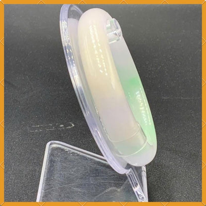 YingCollection 58mm PNJ263355Certified Natural Color Green White, Purplish White Jadeite Jade Bangle Bracelet, Real Gemstone, Jewelry