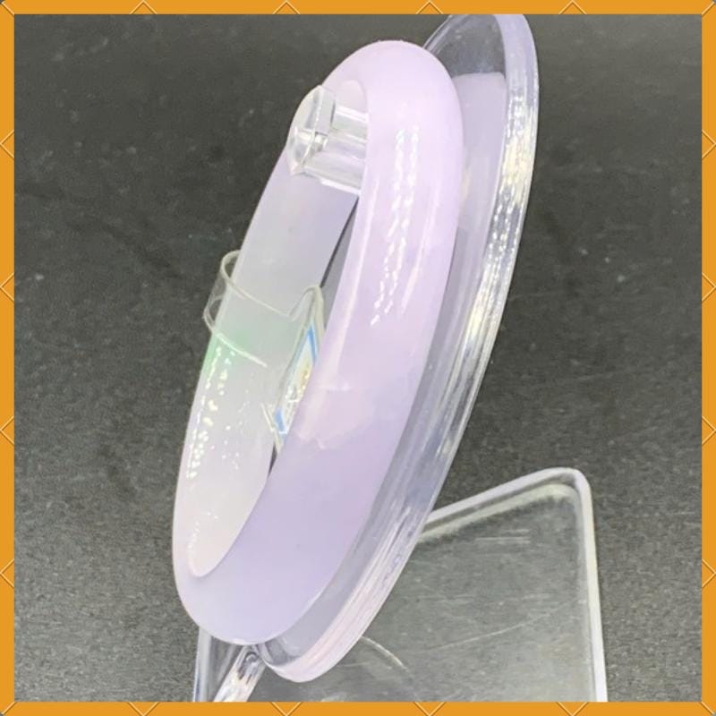 YingCollection 58mm PNJ263359 Certified Natural Green White, Purplish White Jadeite Jade Bangle Bracelet, Real Gemstone, Jewelry