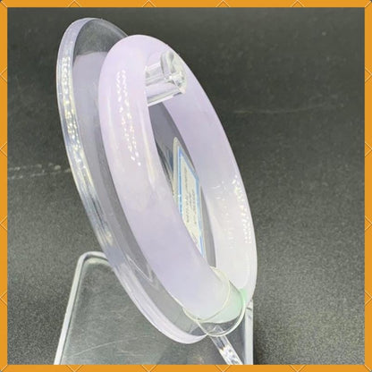 YingCollection 58mm PNJ263359 Certified Natural Green White, Purplish White Jadeite Jade Bangle Bracelet, Real Gemstone, Jewelry