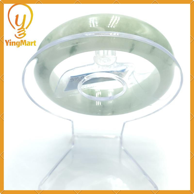YingCollection 57mm PNJ216974 Certified Natural Color Green White, Greyish Green, Grey White  Jadeite Jade Bangle Bracelet, Real Gemstone