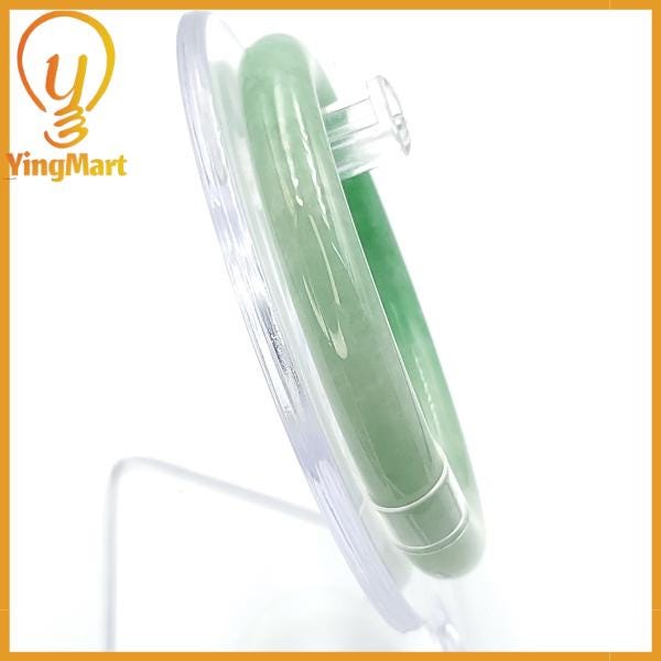 Jade Bangle 54mm PNJ250118 Certified | Yingmart Natural Color Green White To Green Jadeite Jade Bracelet for Women, Men, Grandma, Sister