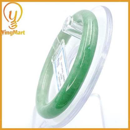 Jade Bangle 54mm PNJ250118 Certified | Yingmart Natural Color Green White To Green Jadeite Jade Bracelet for Women, Men, Grandma, Sister