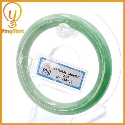 Jade Bangle 54mm PNJ250118 Certified | Yingmart Natural Color Green White To Green Jadeite Jade Bracelet for Women, Men, Grandma, Sister