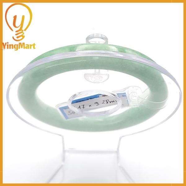 Jade Bangle 54mm PNJ250119 Certified | Yingmart Natural Color Green White to Green Jade Jadeite Bracelet for Men, Women, Grandma, Sister