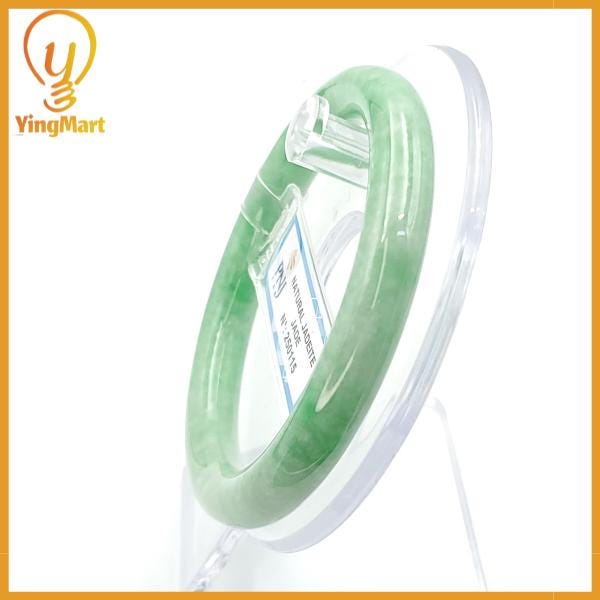 Jade Bangle 56mm PNJ250115 Certified | Yingmart Natural Color Green Jade Jadeite Bracelet Elegance for Women, Men, Grandmother, Sister