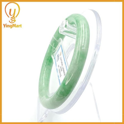 Jade Bangle 56mm PNJ250115 Certified | Yingmart Natural Color Green Jade Jadeite Bracelet Elegance for Women, Men, Grandmother, Sister