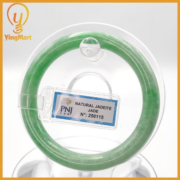 Jade Bangle 56mm PNJ250115 Certified | Yingmart Natural Color Green Jade Jadeite Bracelet Elegance for Women, Men, Grandmother, Sister