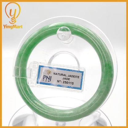 Jade Bangle 56mm PNJ250115 Certified | Yingmart Natural Color Green Jade Jadeite Bracelet Elegance for Women, Men, Grandmother, Sister