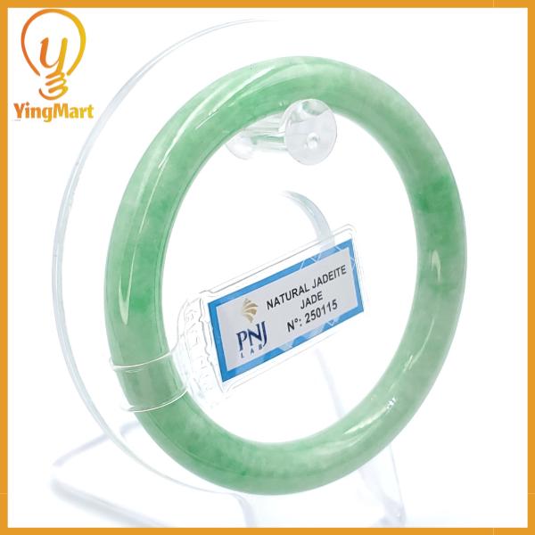 Jade Bangle 56mm PNJ250115 Certified | Yingmart Natural Color Green Jade Jadeite Bracelet Elegance for Women, Men, Grandmother, Sister