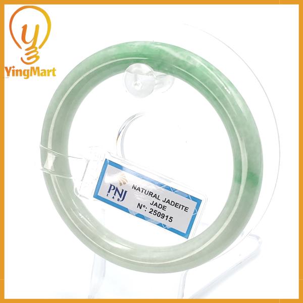 Jade Bangle 56mm PNJ250915 Certified | Yingmart Natural Color Green Jade Jadeite Bracelet Elegance for Women, Men, Grandmother, Sister
