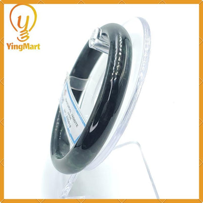 YingCollection 65mm PNJ220818 Certified Natural Color Light To Dark Green, Grey White, Black Jadeite Jade Bangle Bracelet, Real Gemstone