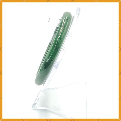 Jade Bangle 55mm PNJ169567 Certified | Yingmart Natural Color Greyish Green to Green Jade Bracelet for Men, Women, Grandmother, Sister