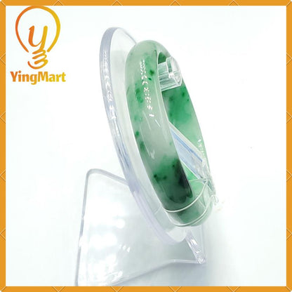 YingCollection 56mm PNJ175121 Certified Natural Color Green White To Dark Green, Grey White Jadeite Jade Bangle Bracelet, Real Gemstone