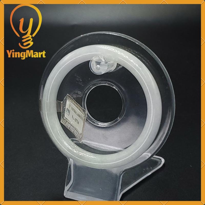 Jade Bangle 54mm PNJ43714 Certified Jade Bracelet | Yingmart Natural Color Grey-White Jade Jadeite Bracelet for Women, Men, Grandma, Sister