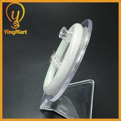 YingCollection 55mm SJC37237 Certified Natural Color Greyish Very Slightly Green Jadeite Jade Bangle Bracelet, Real Gemstone