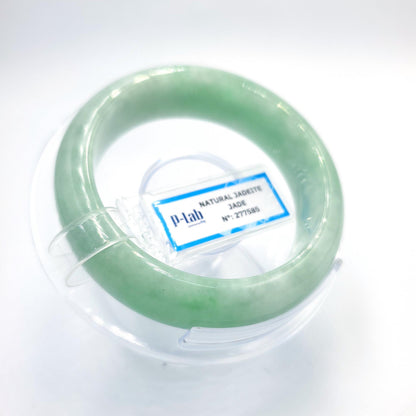 Natural Color Jade Bangle 50mm PNJ277585 | Green-White to Green Jadeite Jade Jewelry for Men, Women, Grandmother, Sister – Mothers day gift