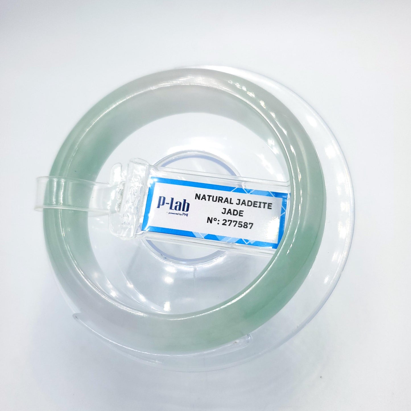 Certified 51mm PNJ277587 Real Jade Bangle | Natural Color Green-White to Green, Grey White Jadeite Bracelet for Men, Women, Grandma, Sister