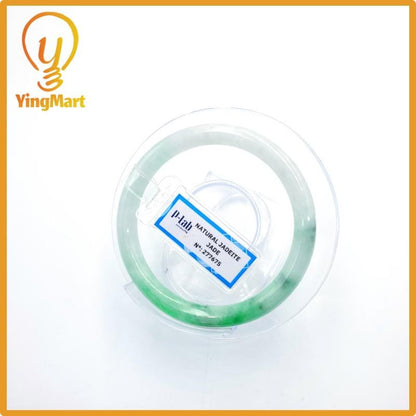 Certified 54mm PNJ277675 Real Jade Bangle Natural Color Green White To Green, Grey White, Grey Jadeite Bracelet for Men,Women,Grandma,Sister