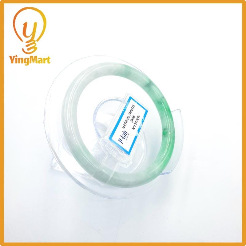 Certified 54mm PNJ277675 Real Jade Bangle Natural Color Green White To Green, Grey White, Grey Jadeite Bracelet for Men,Women,Grandma,Sister