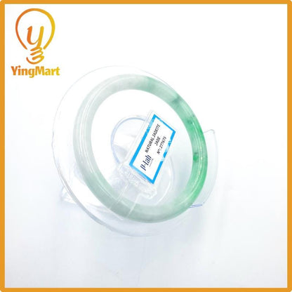 Certified 54mm PNJ277675 Real Jade Bangle Natural Color Green White To Green, Grey White, Grey Jadeite Bracelet for Men,Women,Grandma,Sister