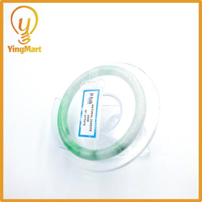 Certified 54mm PNJ277675 Real Jade Bangle Natural Color Green White To Green, Grey White, Grey Jadeite Bracelet for Men,Women,Grandma,Sister