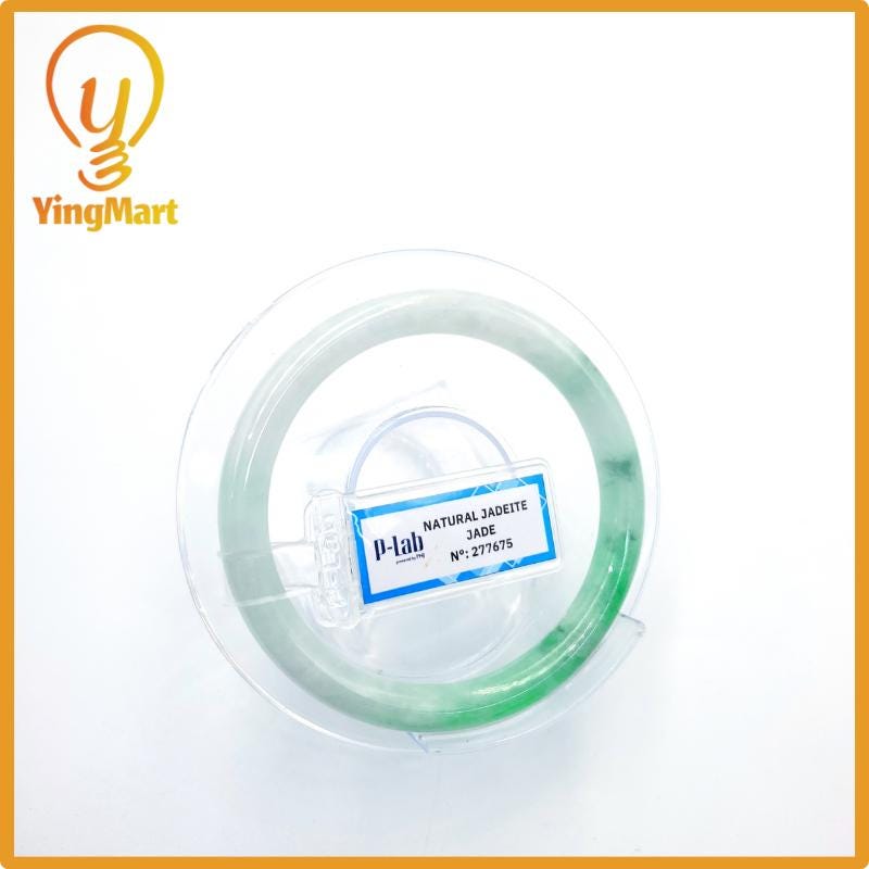 Certified 54mm PNJ277675 Real Jade Bangle Natural Color Green White To Green, Grey White, Grey Jadeite Bracelet for Men,Women,Grandma,Sister