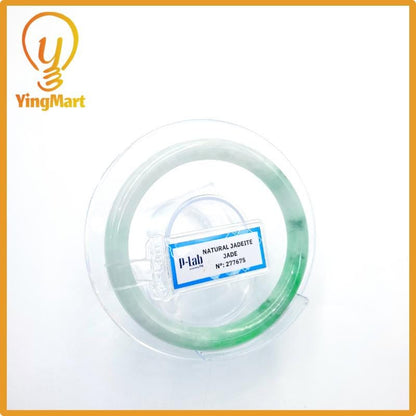 Certified 54mm PNJ277675 Real Jade Bangle Natural Color Green White To Green, Grey White, Grey Jadeite Bracelet for Men,Women,Grandma,Sister