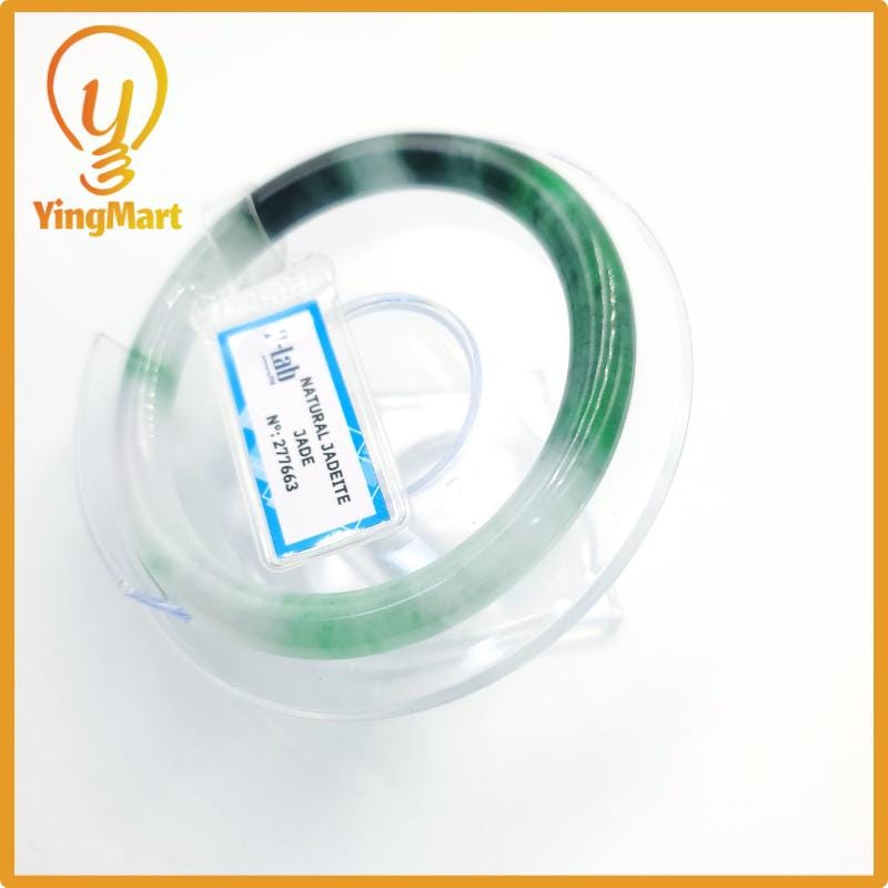 Certified 55mm PNJ277663 Real Jade Bangle Natural Color Green White To Green, Grey White, Grey, Black Jadeite Bracelet for Men,Women Grandma