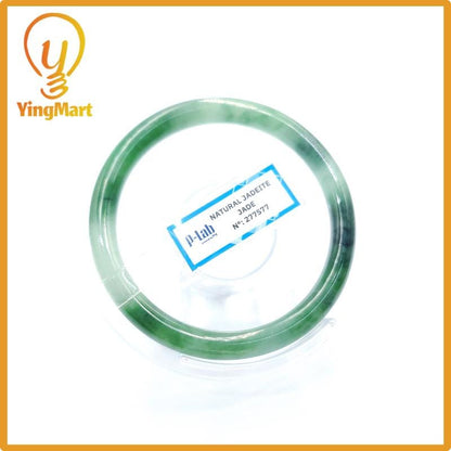 Certified 57mm PNJ277577 Real Jade Bangle Natural Color Green White To Greyish Green, Grey White,Grey Jadeite Bracelet for Men,Women,Grandma