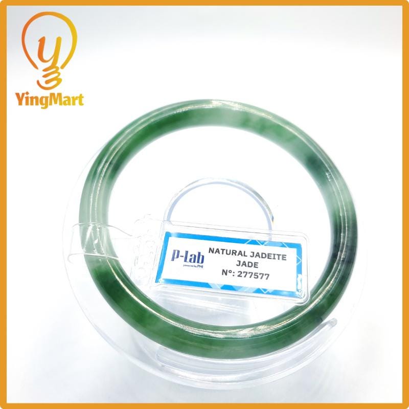 Certified 57mm PNJ277577 Real Jade Bangle Natural Color Green White To Greyish Green, Grey White,Grey Jadeite Bracelet for Men,Women,Grandma